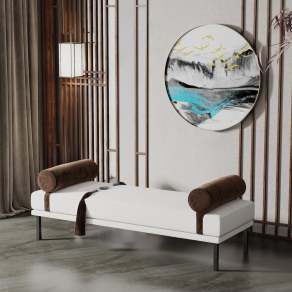 新中式贵妃椅3D模型下载